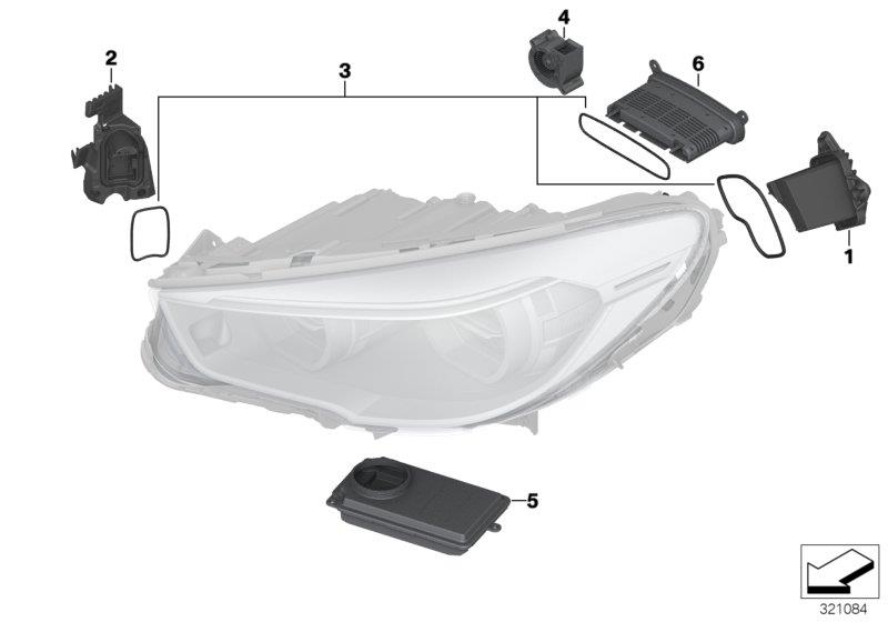 Diagram Electronic parts, headlight, LED for your 2015 BMW M6   