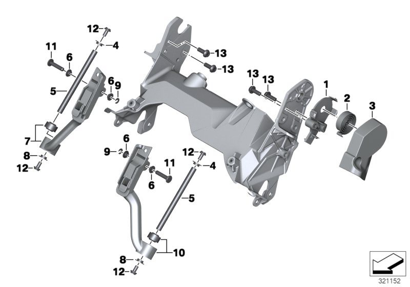 Diagram WINDSHIELD ADJUSTMENT for your 2020 BMW G310R   