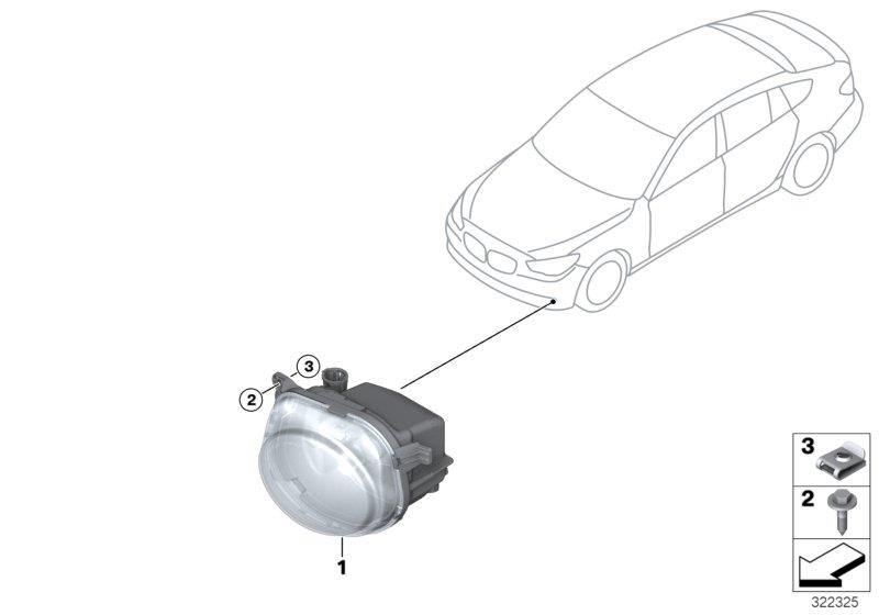 Diagram Fog lights LED for your 2012 BMW 335i   