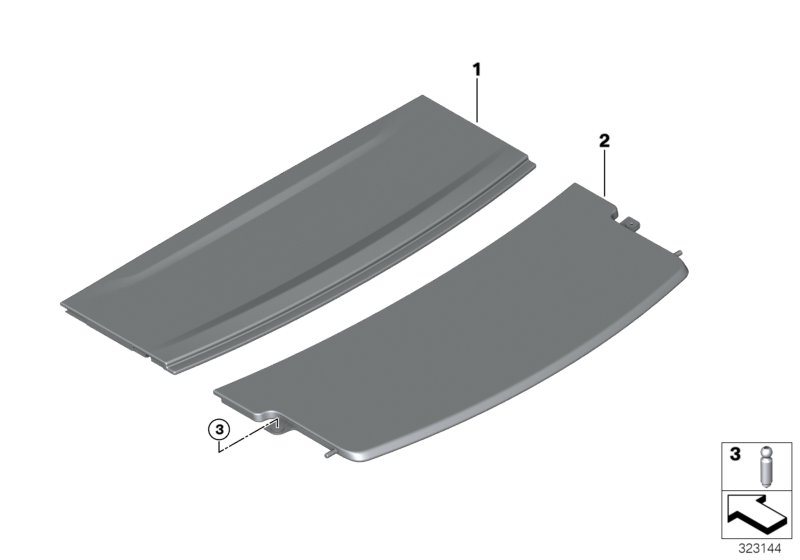 Diagram REAR WINDOW SHELF for your 2010 BMW M6   