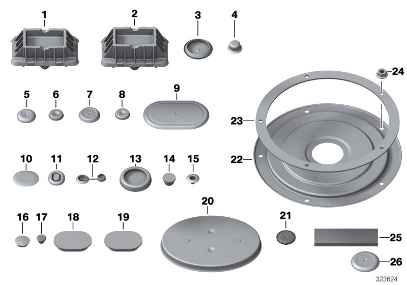 Diagram Sealing cap/plug for your BMW X4  