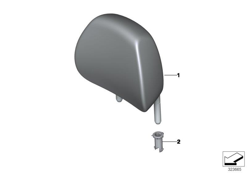 Diagram Rear seat head restraint for your 2007 BMW M6   