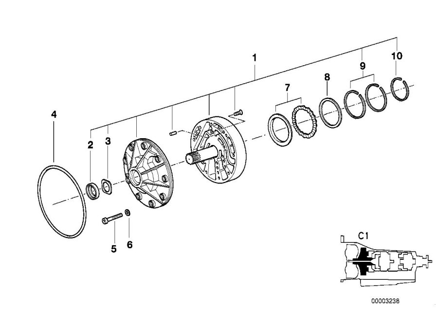 Diagram A5S310Z LUBRIC.SYSTEM/BRAKE CLUTCH C1 for your 2013 BMW 750LiX   