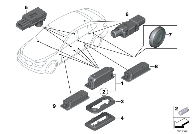 Diagram Various lamps for your 2004 BMW 320i   