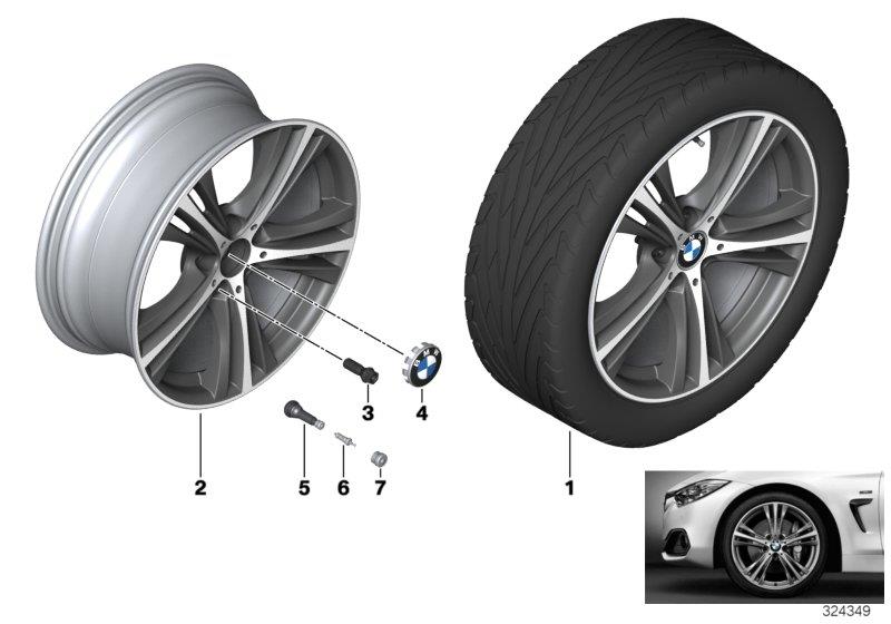 Diagram BMW LA wheel Star Spoke 407 - 19"" for your BMW