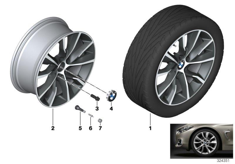 Le diagramme Roue all. BMW style turbine 402 - 19"" pour votre BMW
