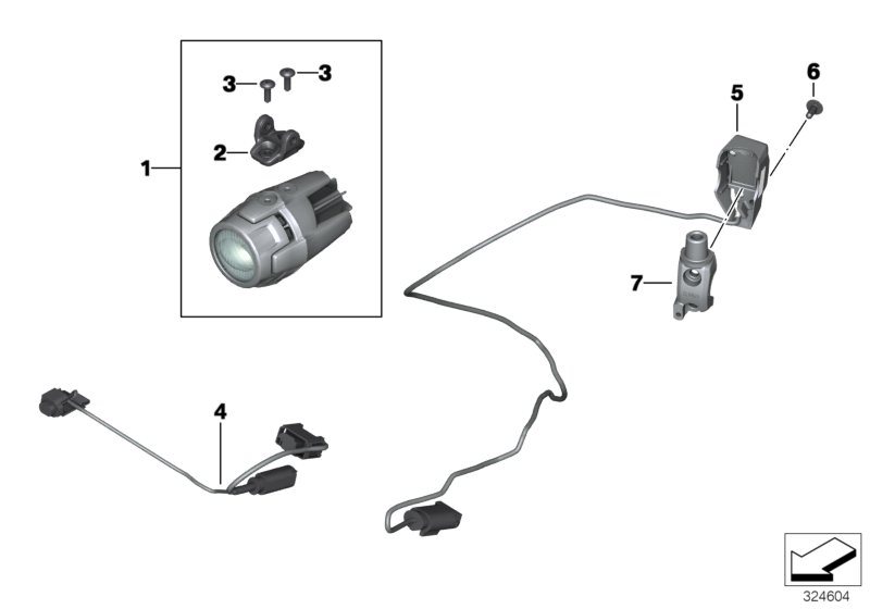 Diagram Retrofitting, LED additional headlight for your BMW R1200GS  