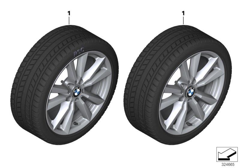 Diagram Winter wheel w.tire double sp.446 -18" for your BMW X5  