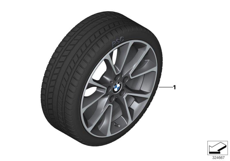 Diagram Winter wheel w.tire star sp.449 - 19" for your 2016 BMW X5   