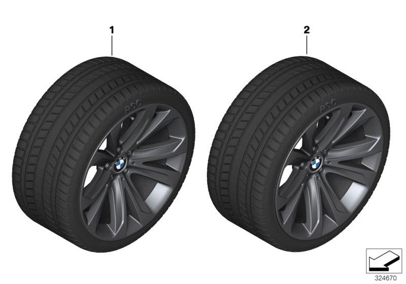 Diagram Winter wheel w.tire star sp.491 - 20" for your BMW X5  