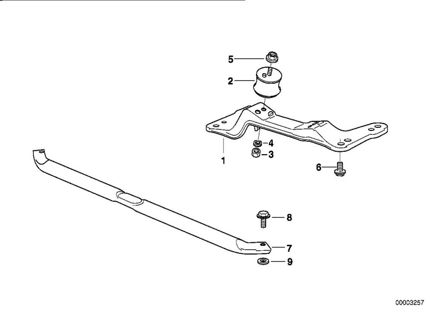 Diagram Gearbox suspension for your 2009 BMW M6   