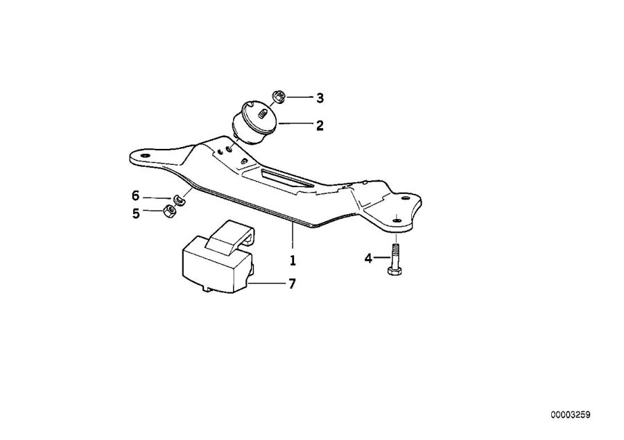 Diagram Gearbox suspension for your 2008 BMW M6   