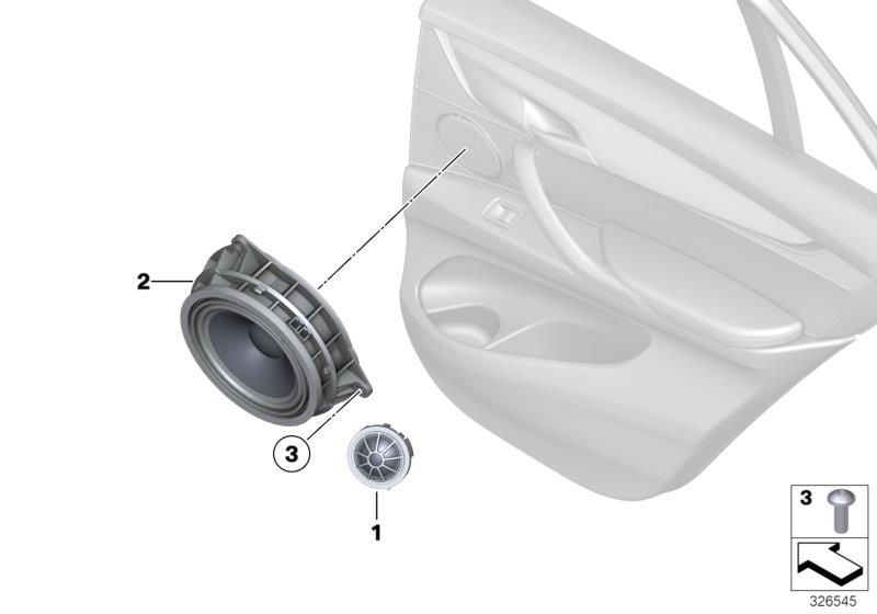 Diagram Sep.CMPT High End Sound Syst. door rear for your BMW M6  