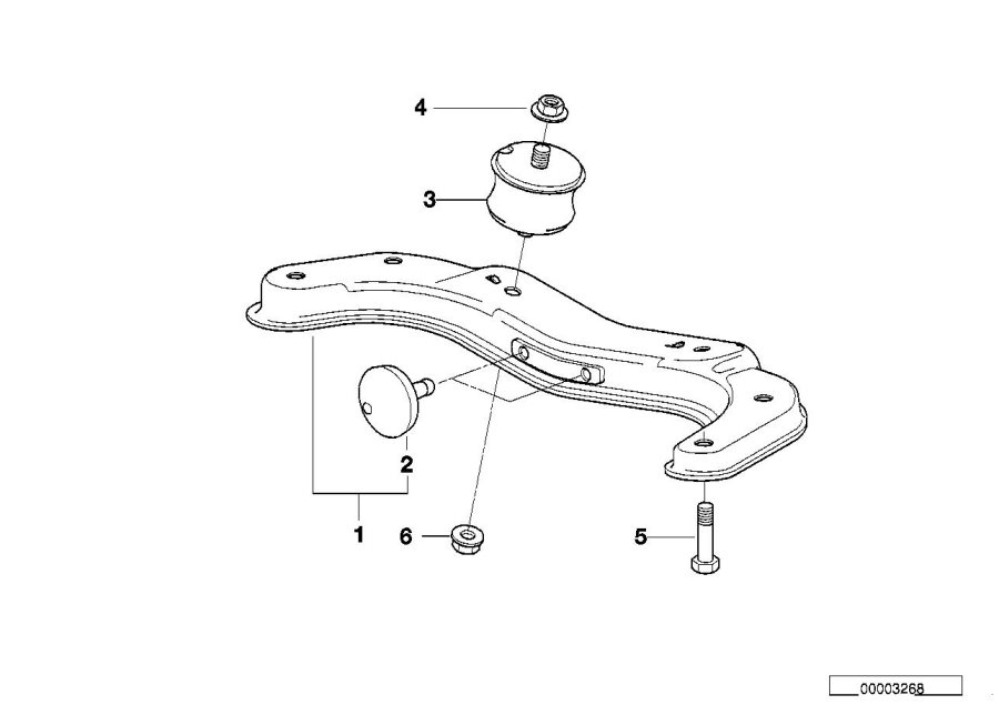 Diagram Gearbox suspension for your BMW