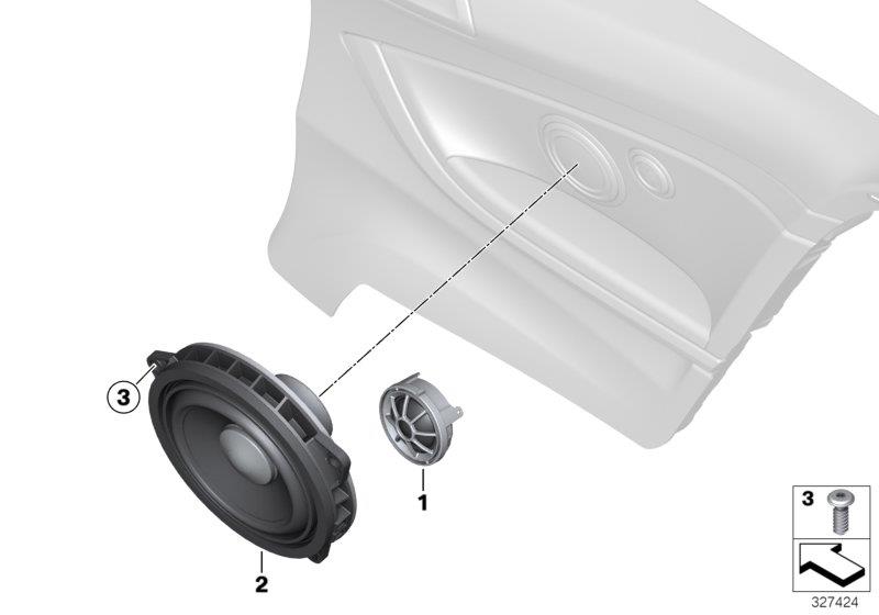 Diagram Separate components, speakers, rear for your BMW