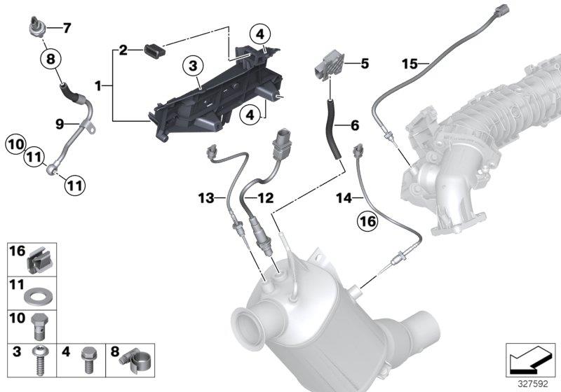 Diagram Diesel part.filter sens./mounting parts for your BMW 328dX  