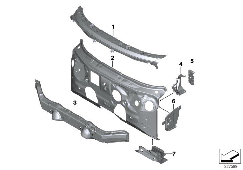 Diagram SPLASH WALL PARTS for your MINI