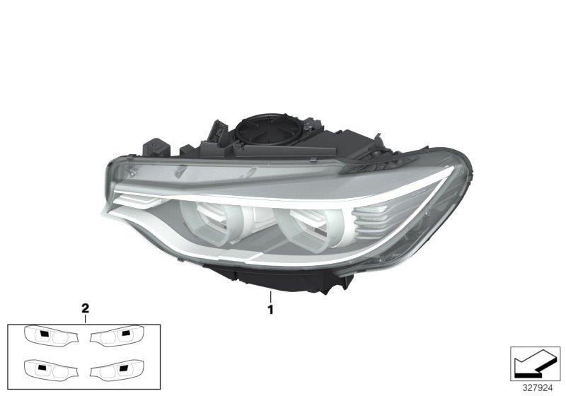 Diagram Headlight for your 2016 BMW i3  94Ah Rex 