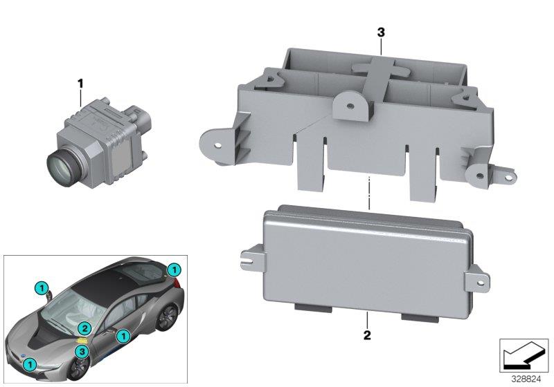 Diagram Surround View for your 2018 BMW M6   