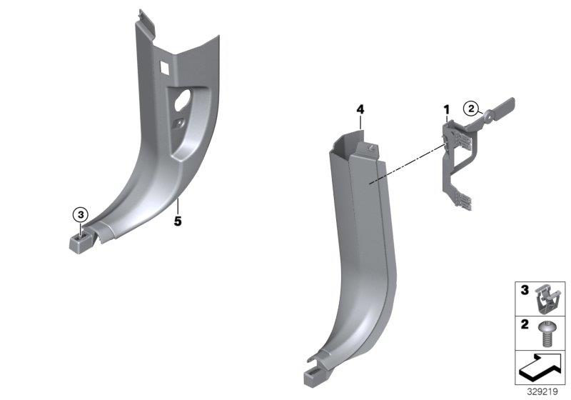 Diagram TRIM PANEL LEG ROOM for your BMW X6  