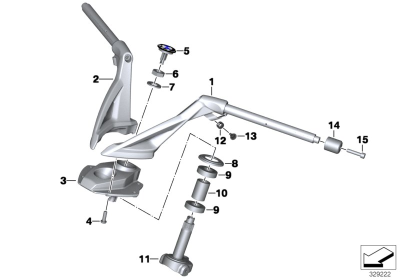 Diagram Handlebar for your 2016 BMW R1200RT   