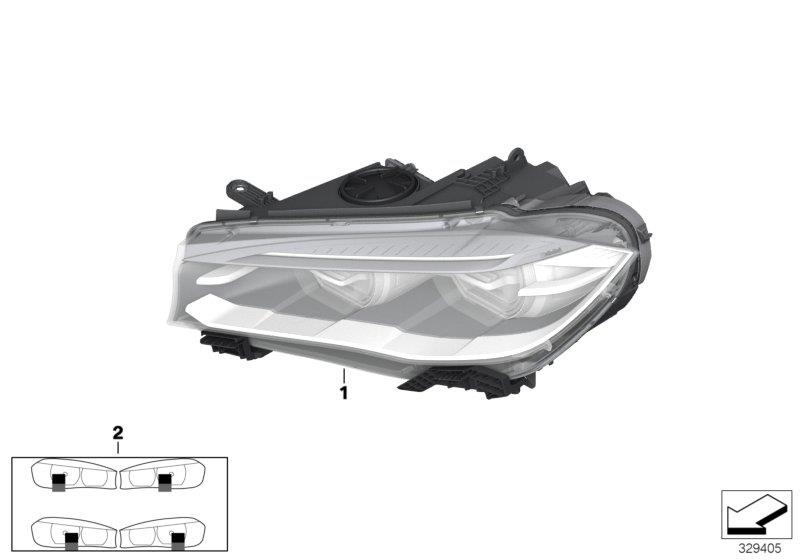 Diagram Headlight for your 2015 BMW X5   