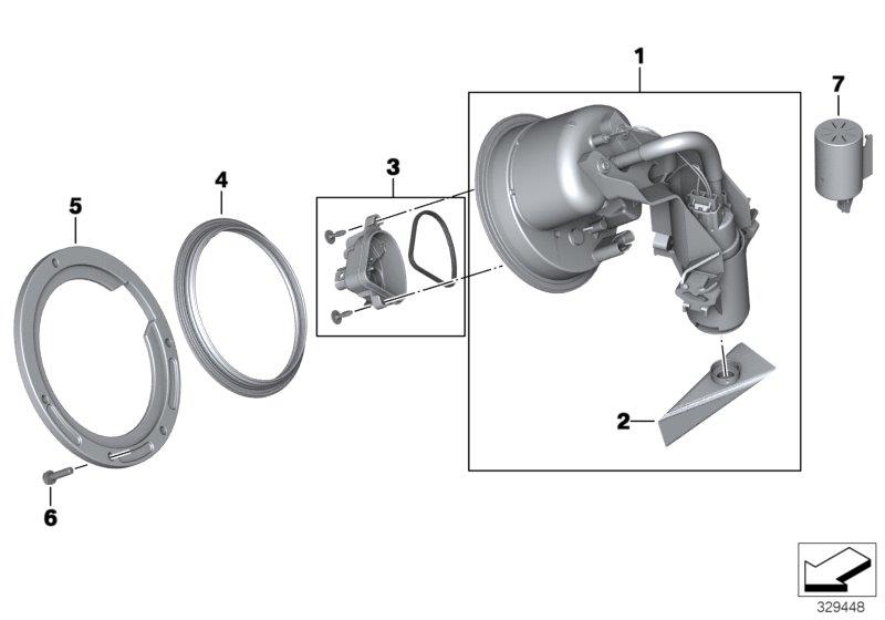 Diagram Fuel pump/filter for your BMW