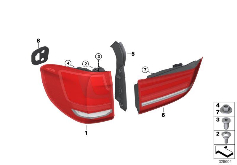 Diagram Rear light for your BMW X6  