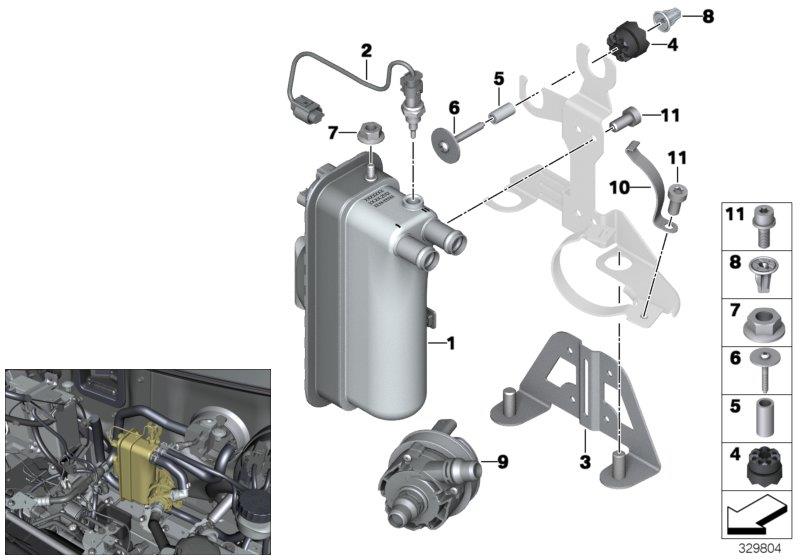 Le diagramme Chauffage additionnel électr.avec pompe pour votre BMW