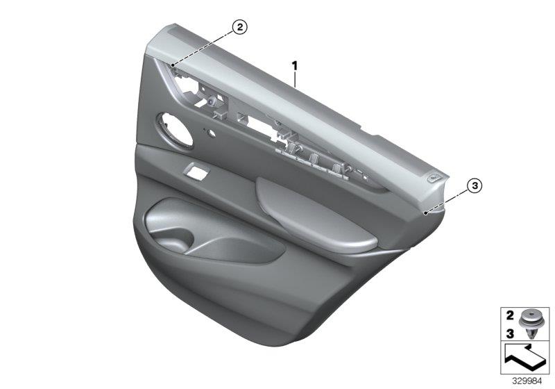 Diagram Door trim, rear for your 2014 BMW M6   