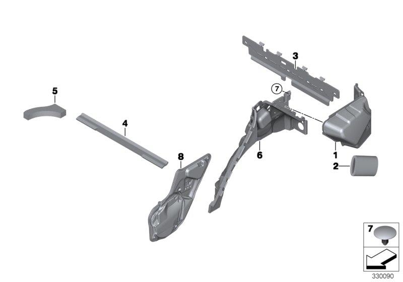 Full size assembly image of SOUND INSULATING REAR (1/3)