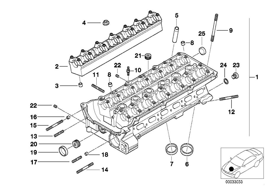 Diagram Cylinder Head for your 2016 BMW X1   