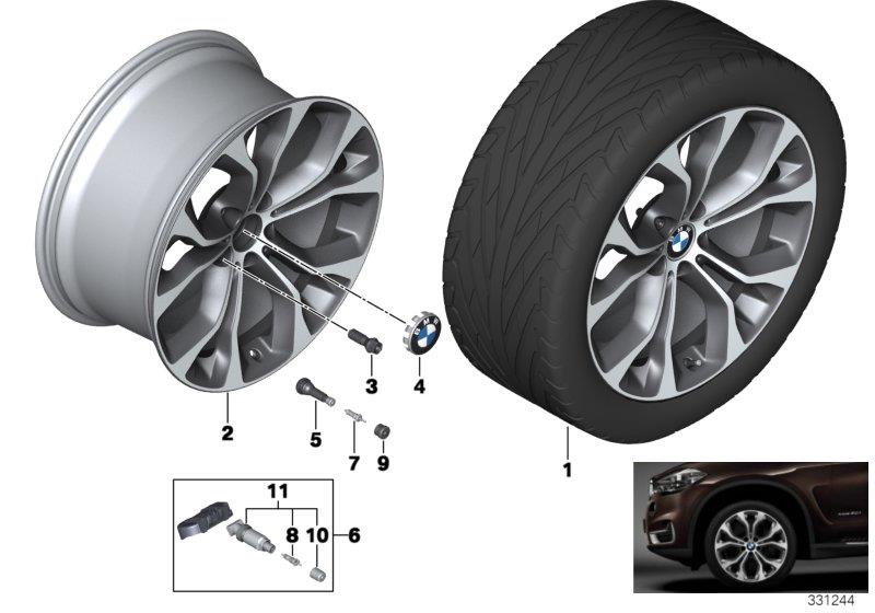 Diagram BMW LA wheel Y-spoke 451 - 20"" for your BMW