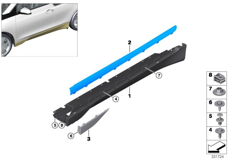 Diagram Cover door sill / wheel arch for your 2010 BMW 528i   