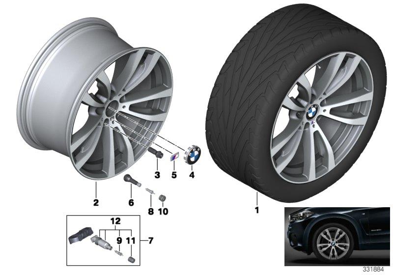 Diagram BMW LA wheel M Double Spoke 469 - 20"" for your 2015 BMW X5   