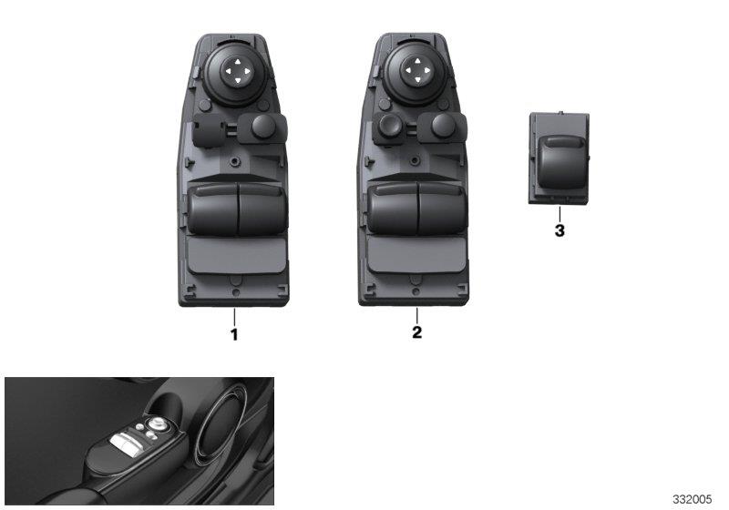 Diagram SWITCH WINDOW LIFTER for your MINI