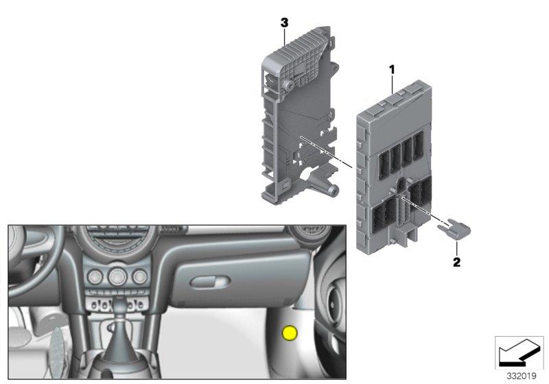 Diagram Control unit, BDC Body Domain Controller for your MINI