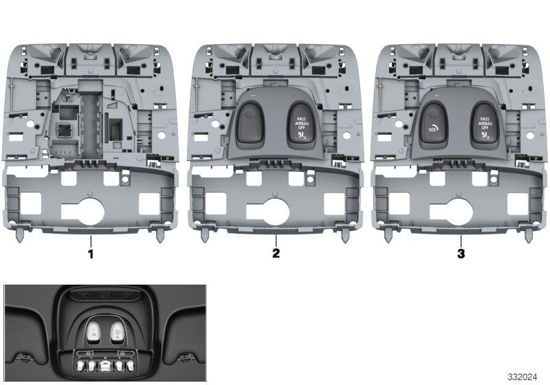 Diagram Switch, roof function center FZD for your MINI