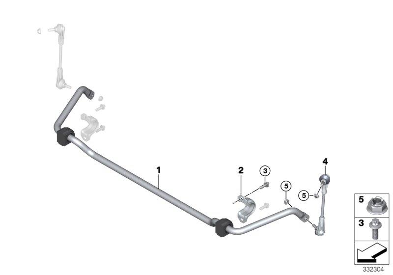 Diagram Stabilizer, front for your 2017 BMW M6   