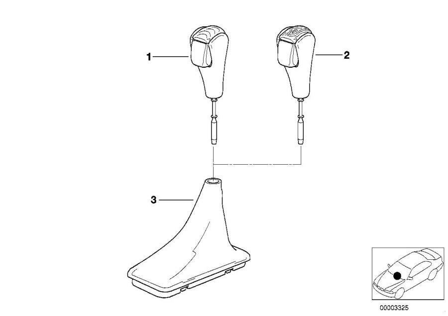 Diagram Selector lever handles / covers for your 2012 BMW X5   