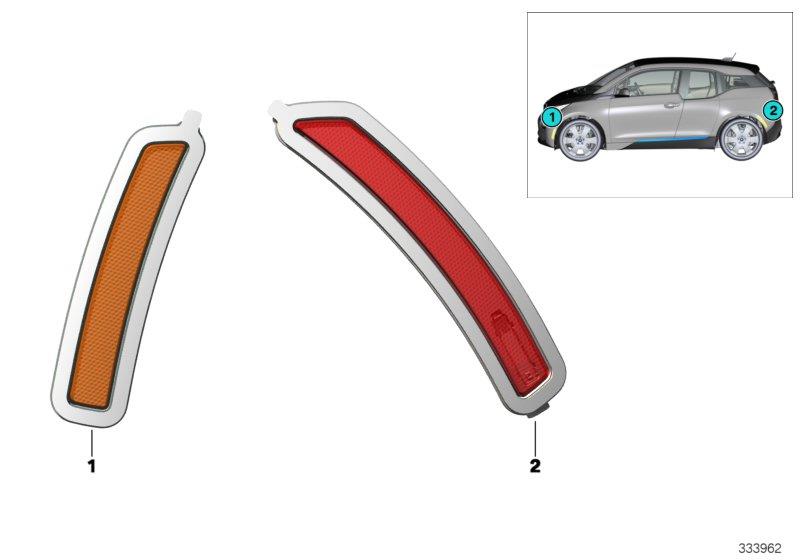 Diagram Side marker light / reflector for your 2016 BMW X6   