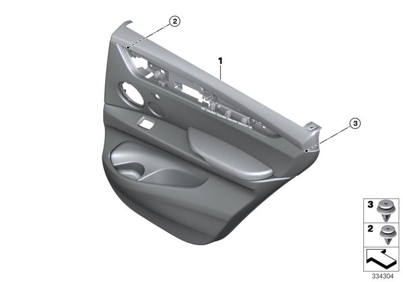 Diagram Door trim, rear for your 2009 BMW M6   