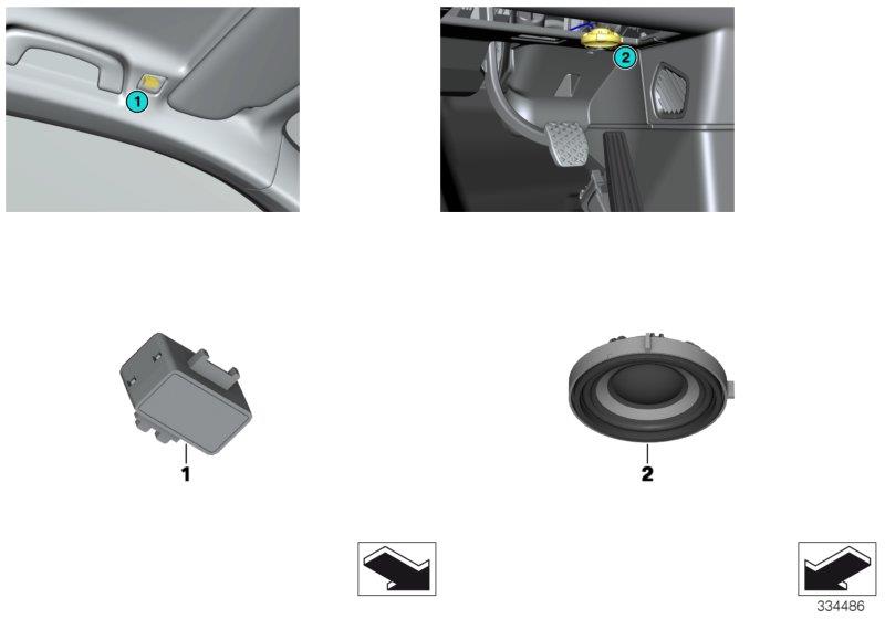 Le diagramme Pièces pour système mains-libres pour votre BMW