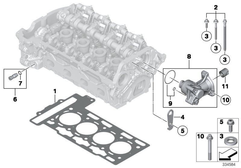 Diagram Cylinder Head Attached Parts for your MINI