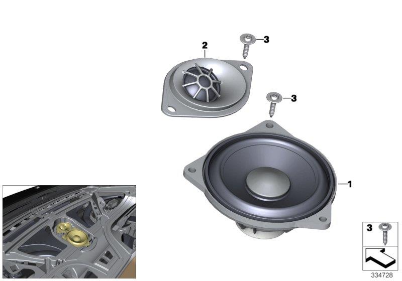 Diagram Loudspeaker, instrument panel for your BMW