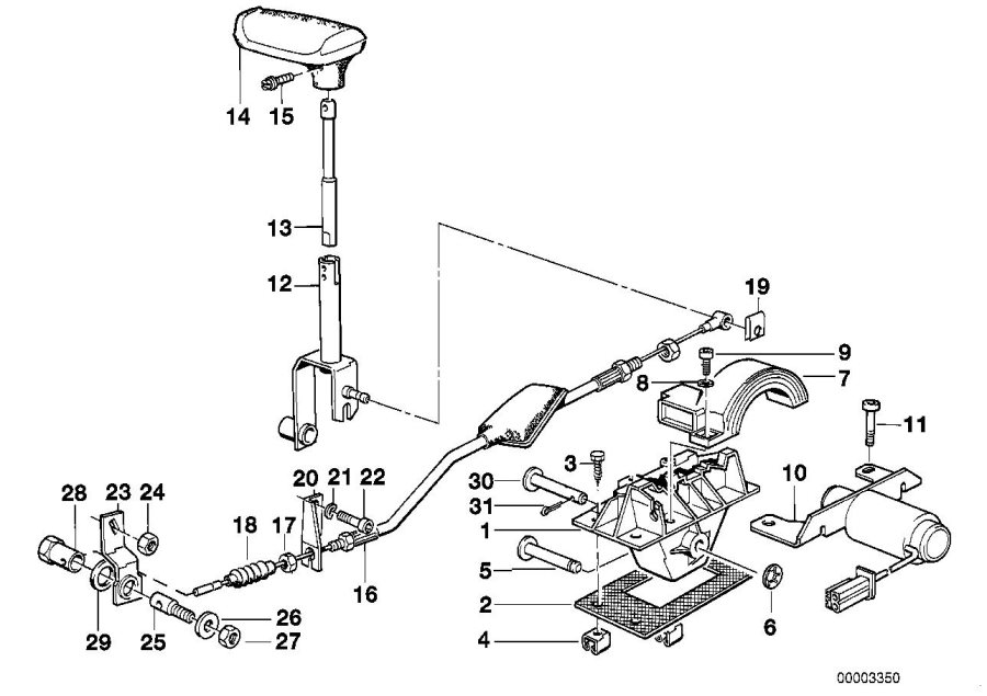 Diagram Gearshift automatic transmission for your BMW 535i  