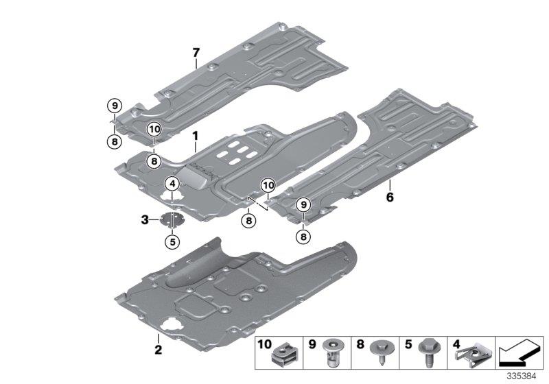 Diagram Underbody cover, front for your 2014 BMW 535i   