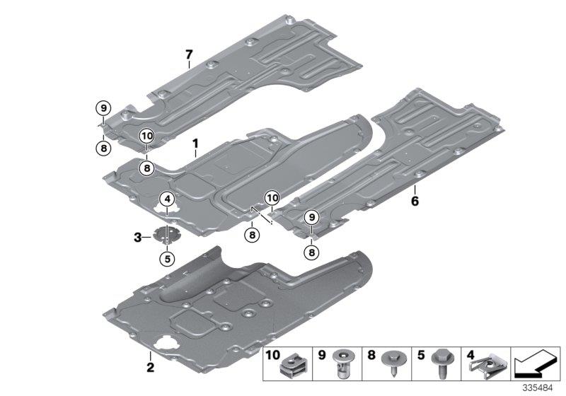 Diagram Underbody cover, front for your 2014 BMW 535i   