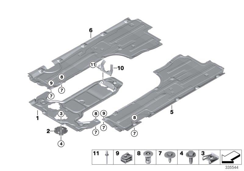 Diagram Underbody cover, front for your 2017 BMW X6   