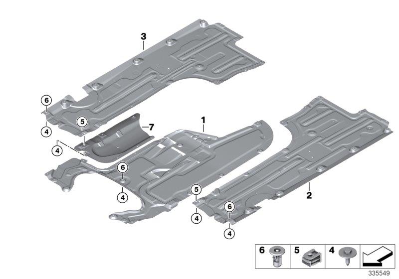 Diagram Underbody cover, front for your 2017 BMW X6   